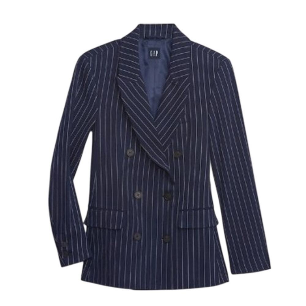 $138 GAP Navy Blue Double Breasted Blazer Plus Size XXL TALL